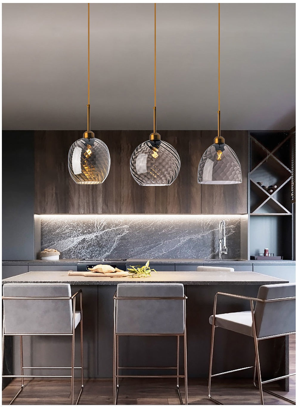 LON Venano - Modern Glass Chandelier Pendant Lights