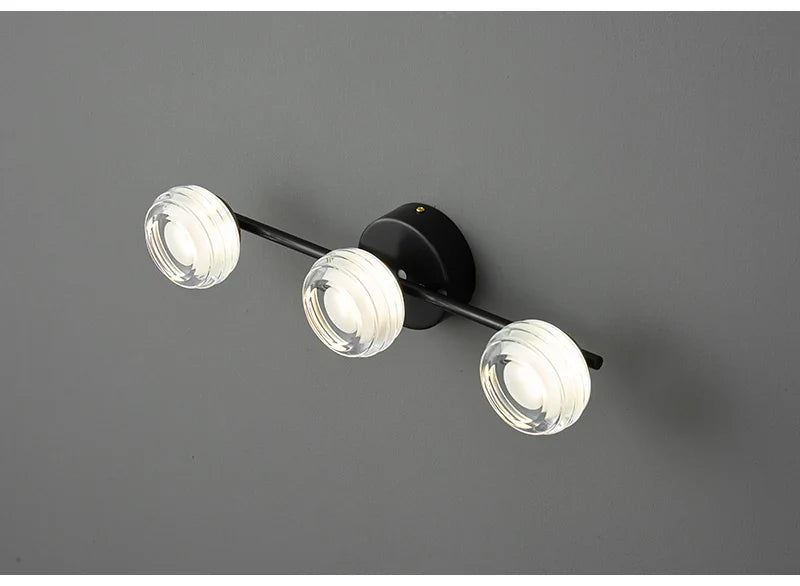 IIS Lonne Modern Minimalist Copper Eye Protection Bedroom Black Wall Lamp