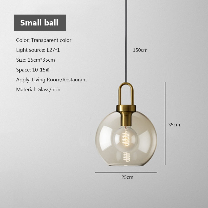 Judge - Nordic Glass Pendant Light Modern loft hanging lustre