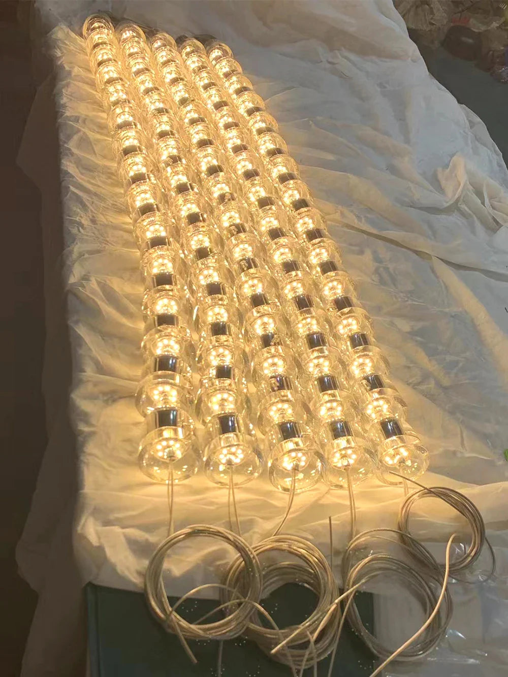 KONGA Necklace Luxury LED Pendant Lights Post-Modern Chandeliers Staircase Hotel Villa