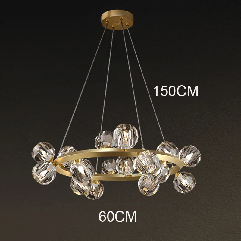 Joranai Ring luxury K9 crystal home Decoration Pendant lights