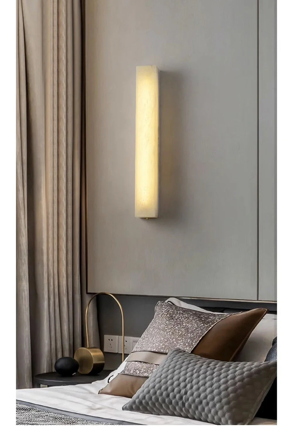 Kolia Marble Series Chrome Gold Dimmable LED Wall Lamp