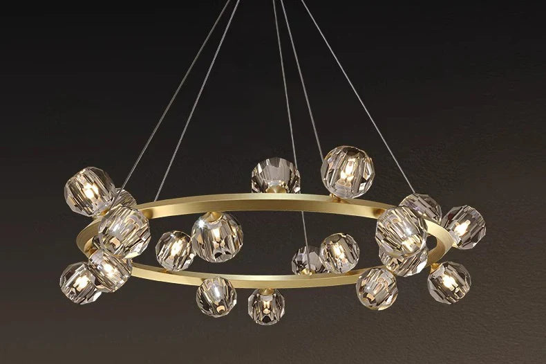 Joranai Ring luxury K9 crystal home Decoration Pendant lights