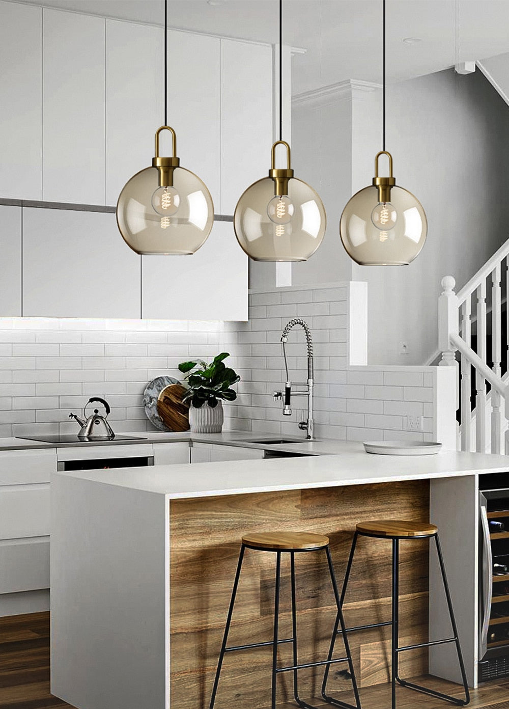 Judge - Nordic Glass Pendant Light Modern loft hanging lustre