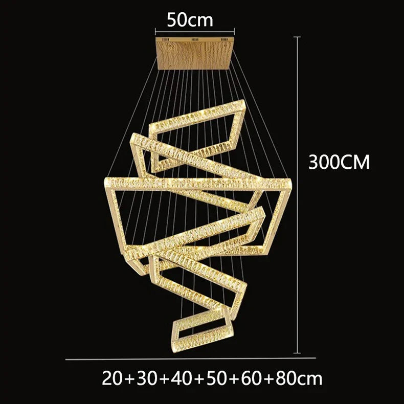 K9 Crystal Square Design Chandelier