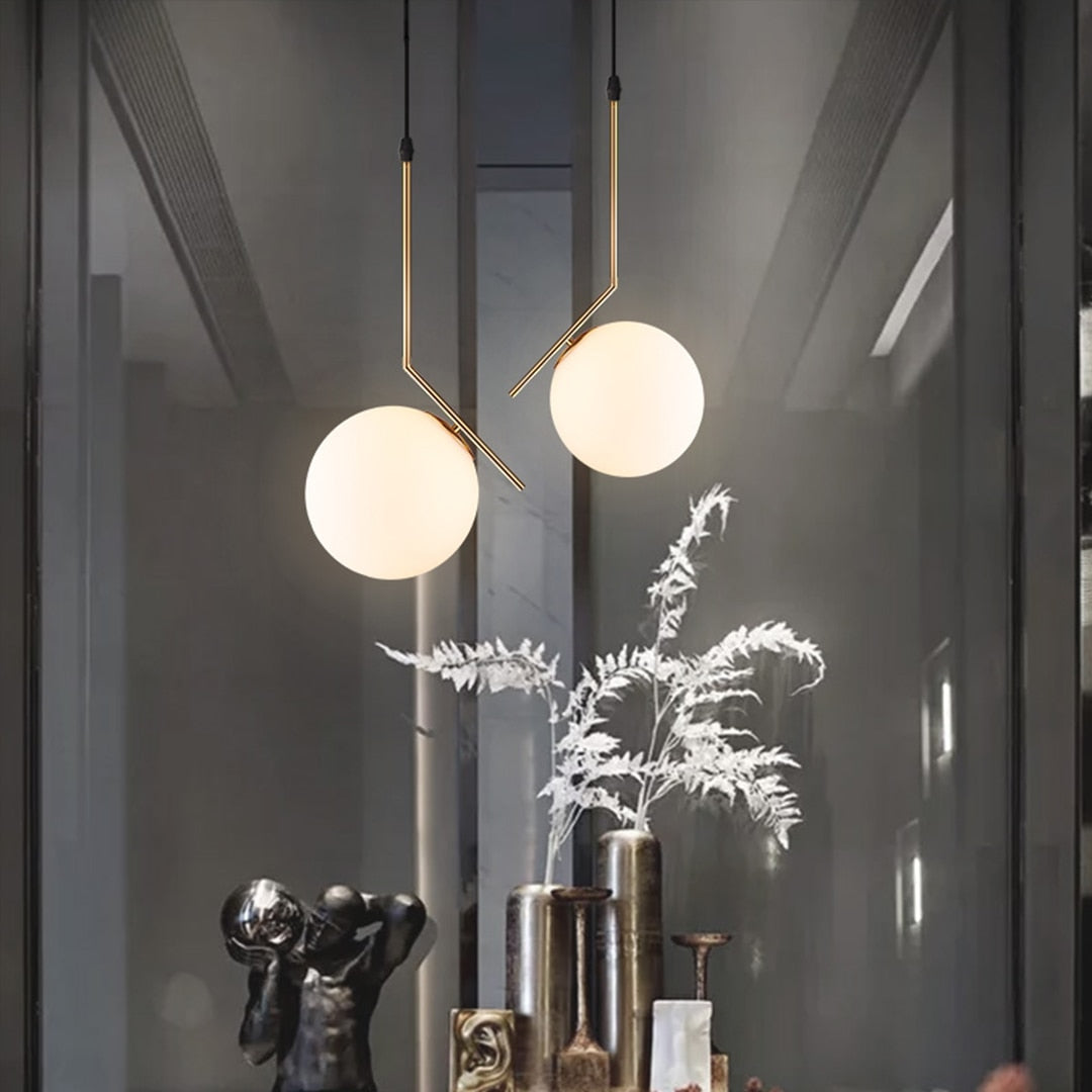 Bhuri - Modern LED glass ball pendant light