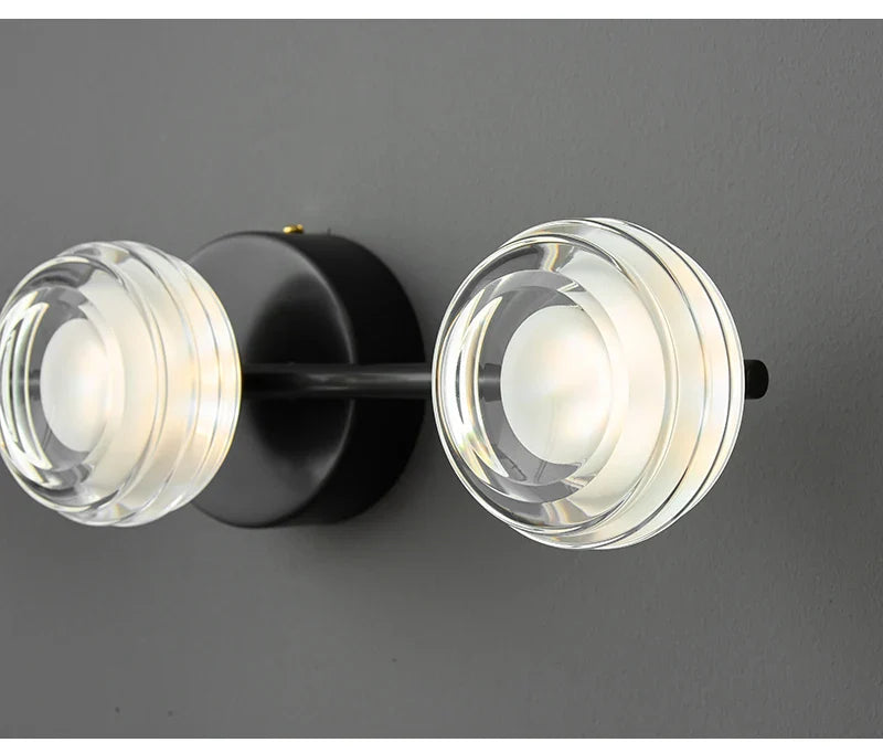 IIS Lonne Modern Minimalist Copper Eye Protection Bedroom Black Wall Lamp