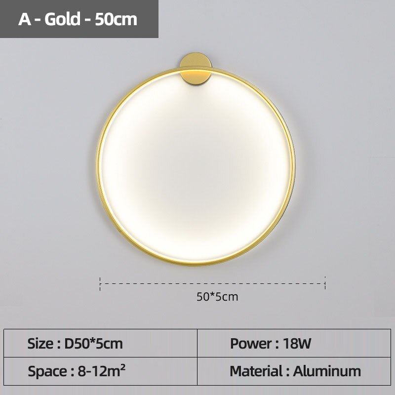 LON Rounded - Circle Background Decoration USB Wall Lamps