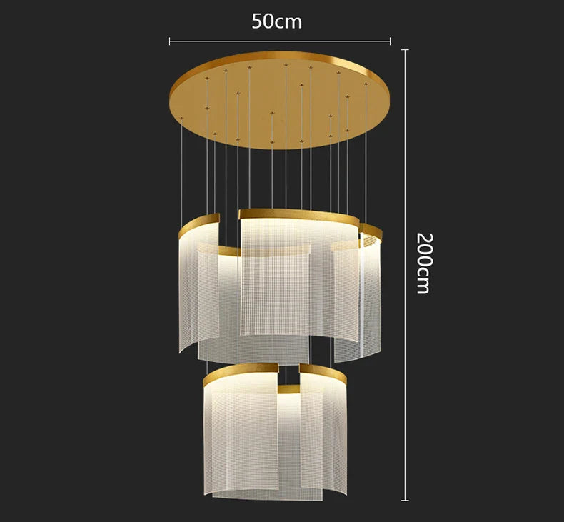 Karak Nordic home decor stair lamp hanging light chandelier