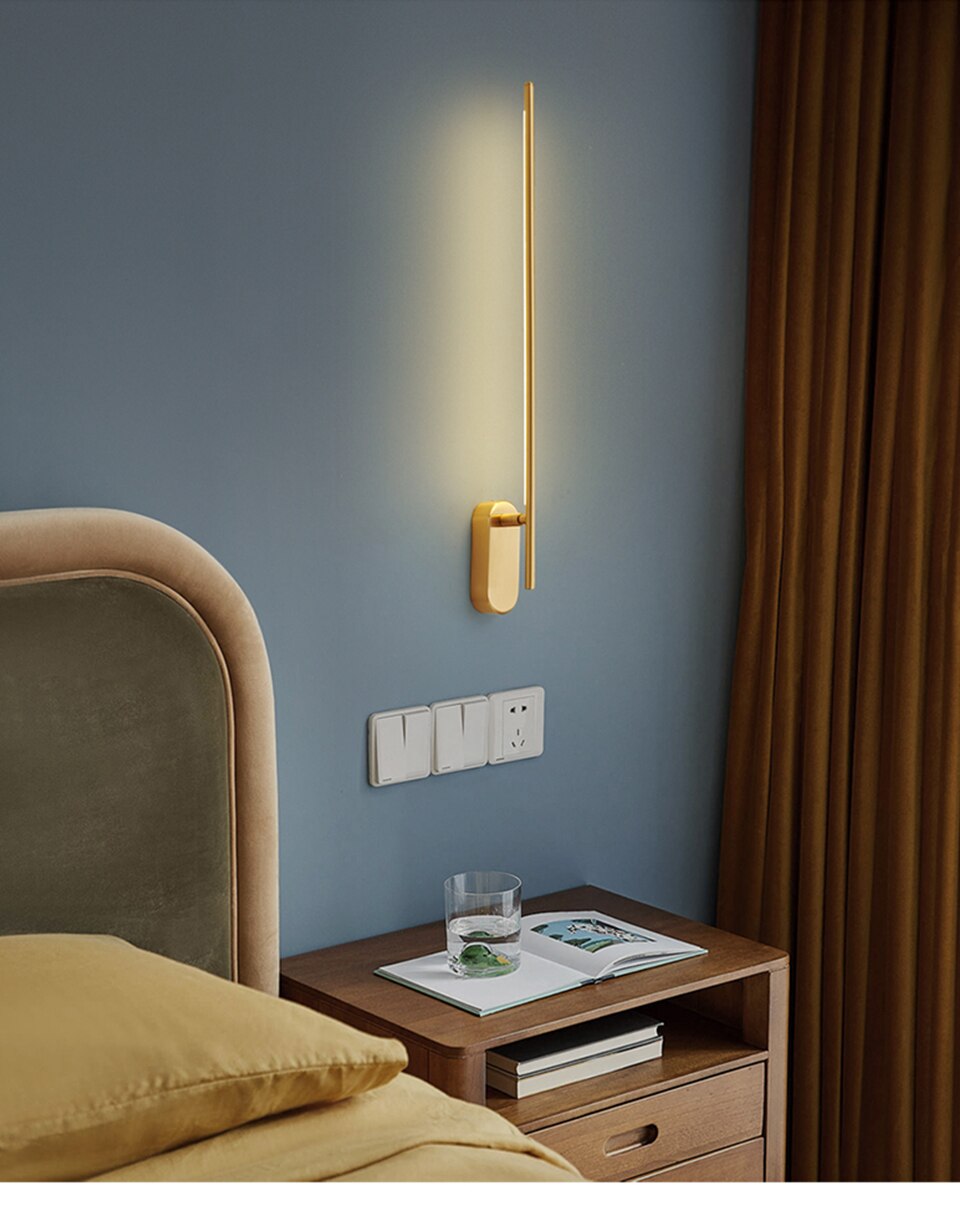 IIS Moment - Modern LED Indoor Wall Lights Copper Long Flush Mount