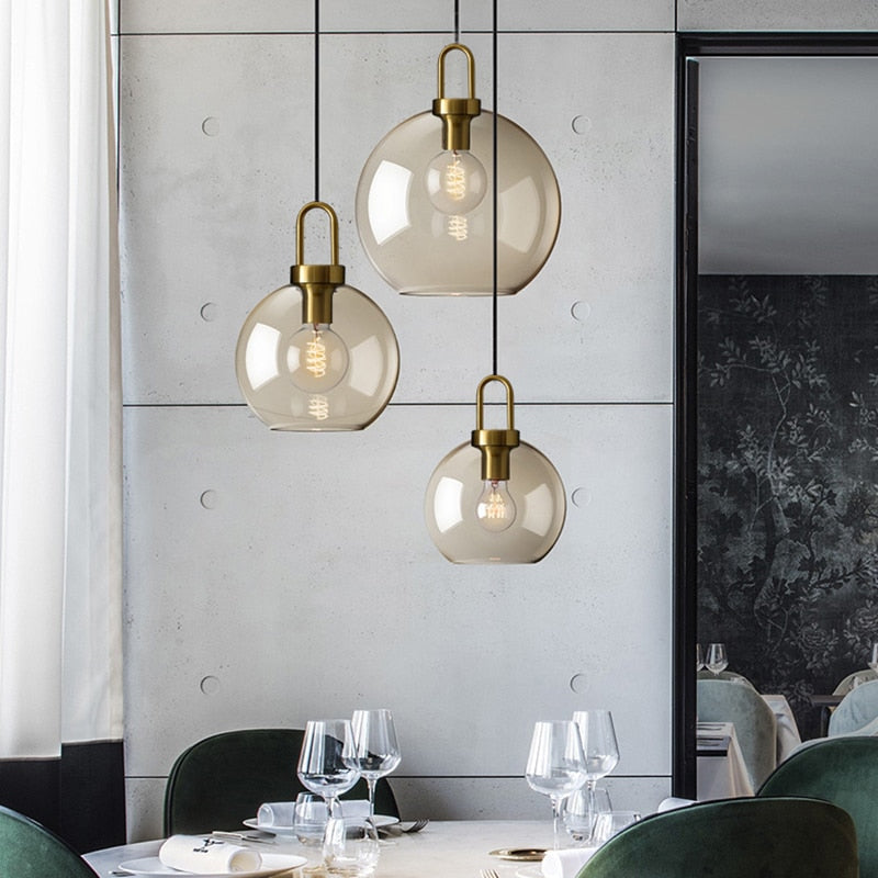 Judge - Nordic Glass Pendant Light Modern loft hanging lustre