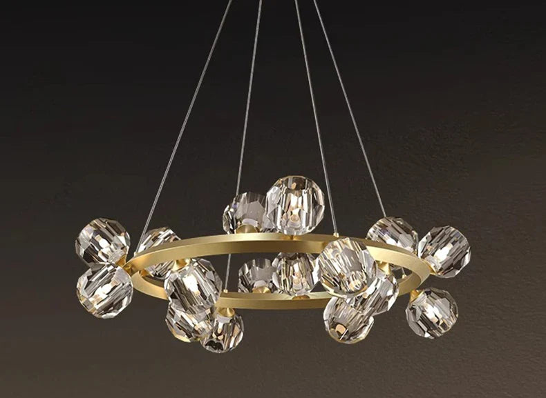 Joranai Ring luxury K9 crystal home Decoration Pendant lights
