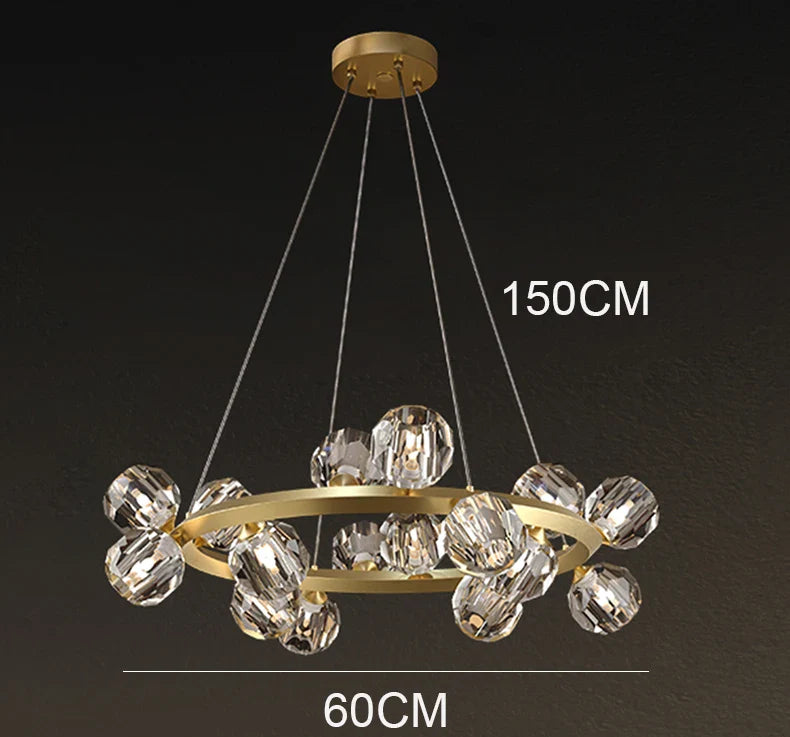 Joranai Ring luxury K9 crystal home Decoration Pendant lights