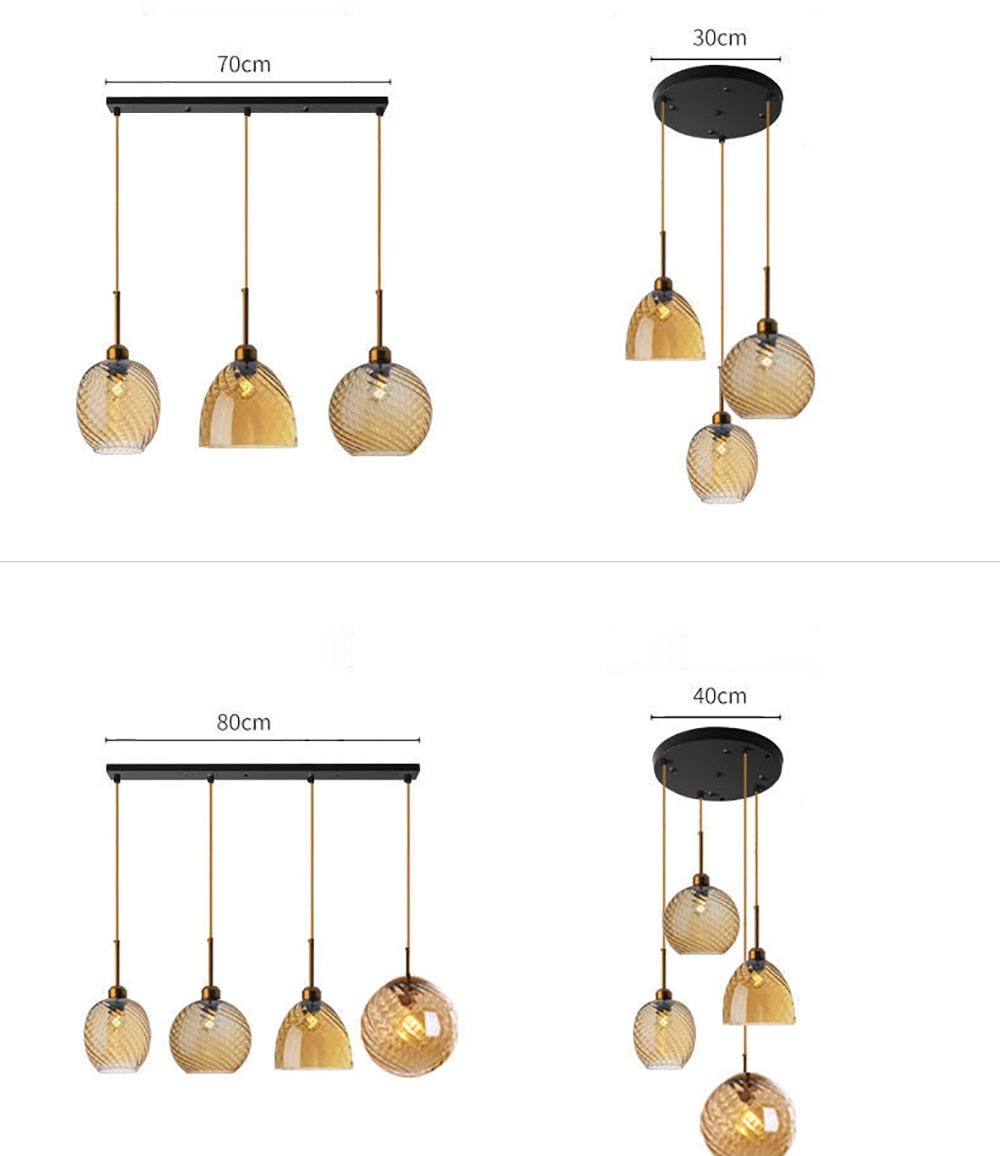 LON Venano - Modern Glass Chandelier Pendant Lights
