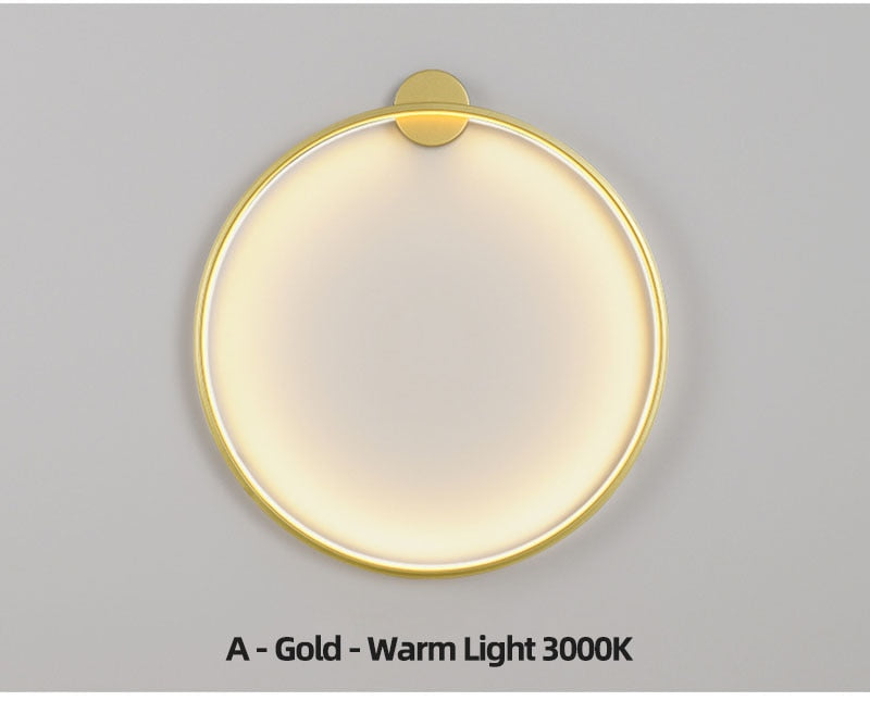 LON Rounded - Circle Background Decoration USB Wall Lamps