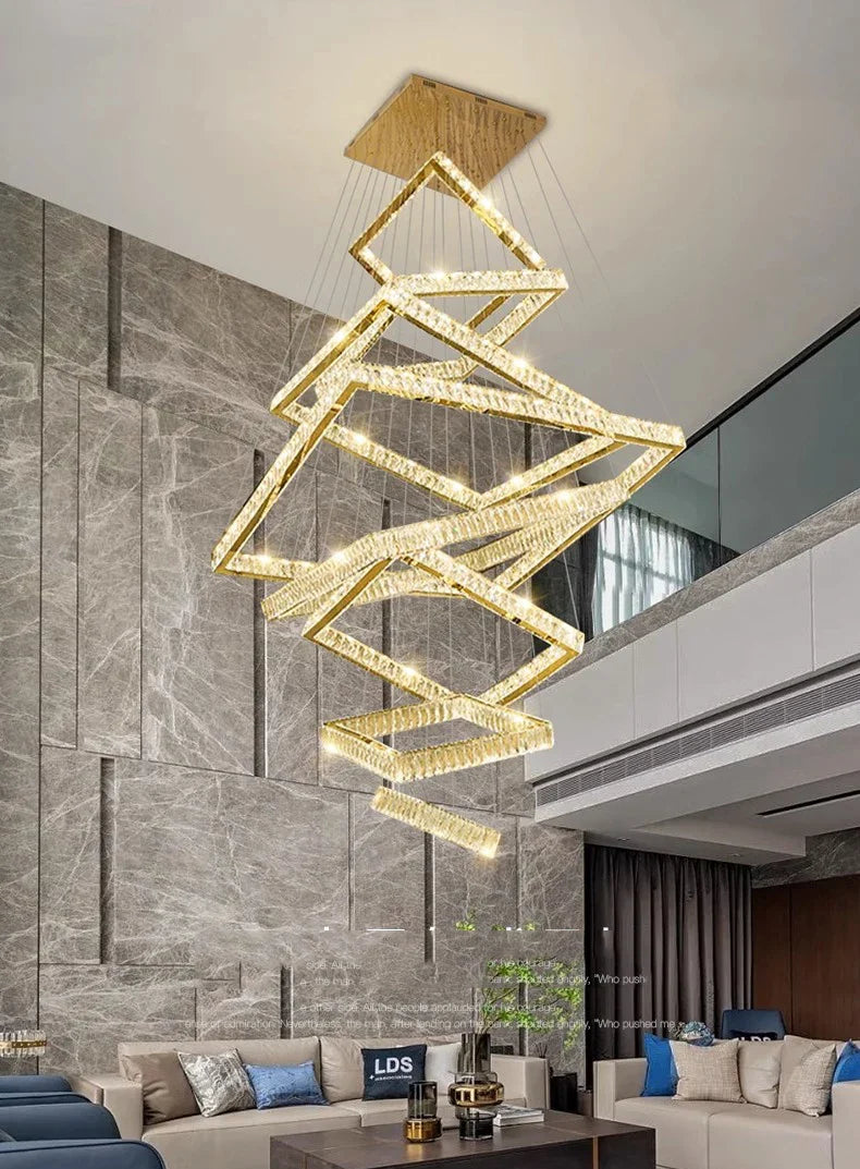 K9 Crystal Square Design Chandelier