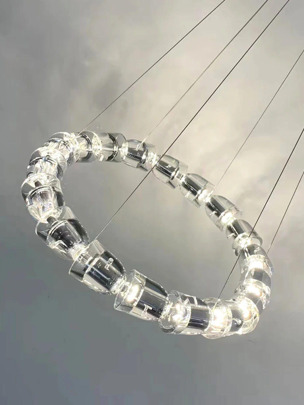 KONGA Necklace Luxury LED Pendant Lights Post-Modern Chandeliers Staircase Hotel Villa