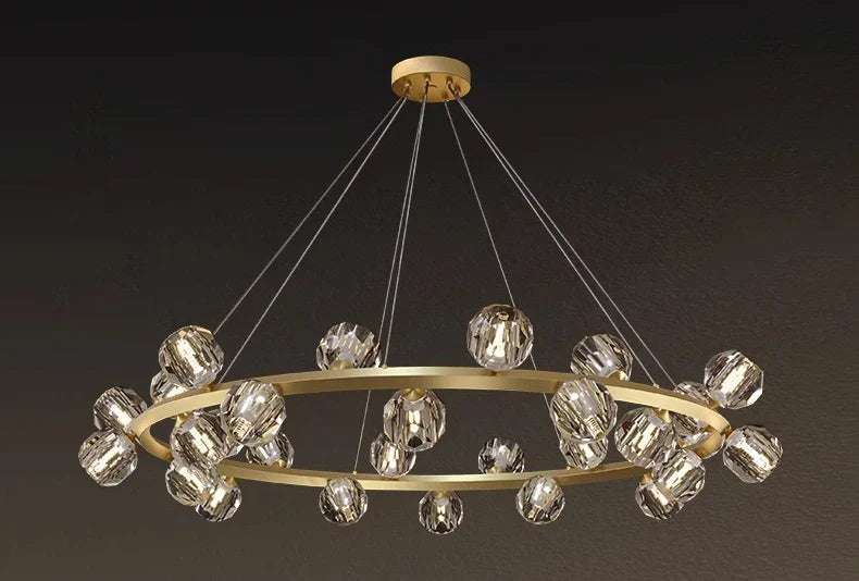 Joranai Ring luxury K9 crystal home Decoration Pendant lights