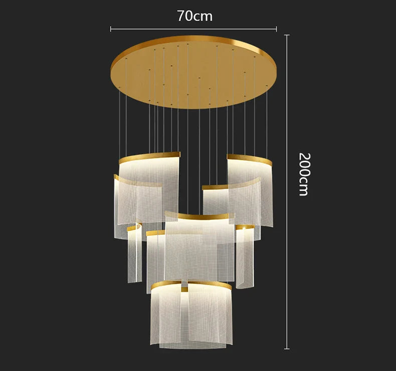 Karak Nordic home decor stair lamp hanging light chandelier