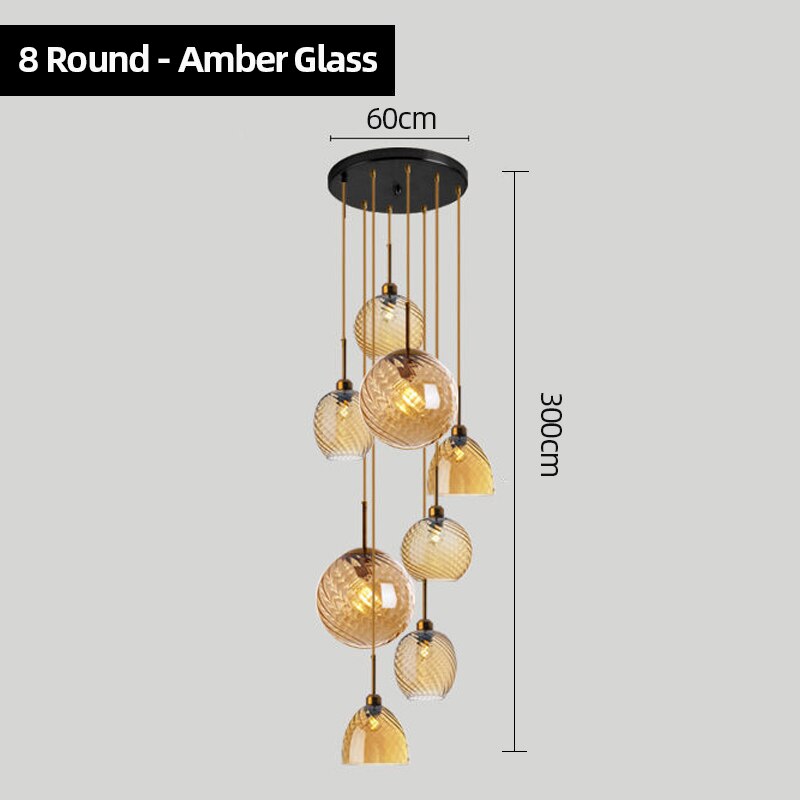 LON Venano - Modern Glass Chandelier Pendant Lights