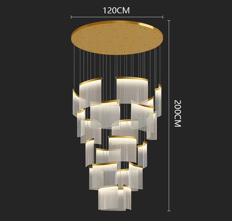 Karak Nordic home decor stair lamp hanging light chandelier