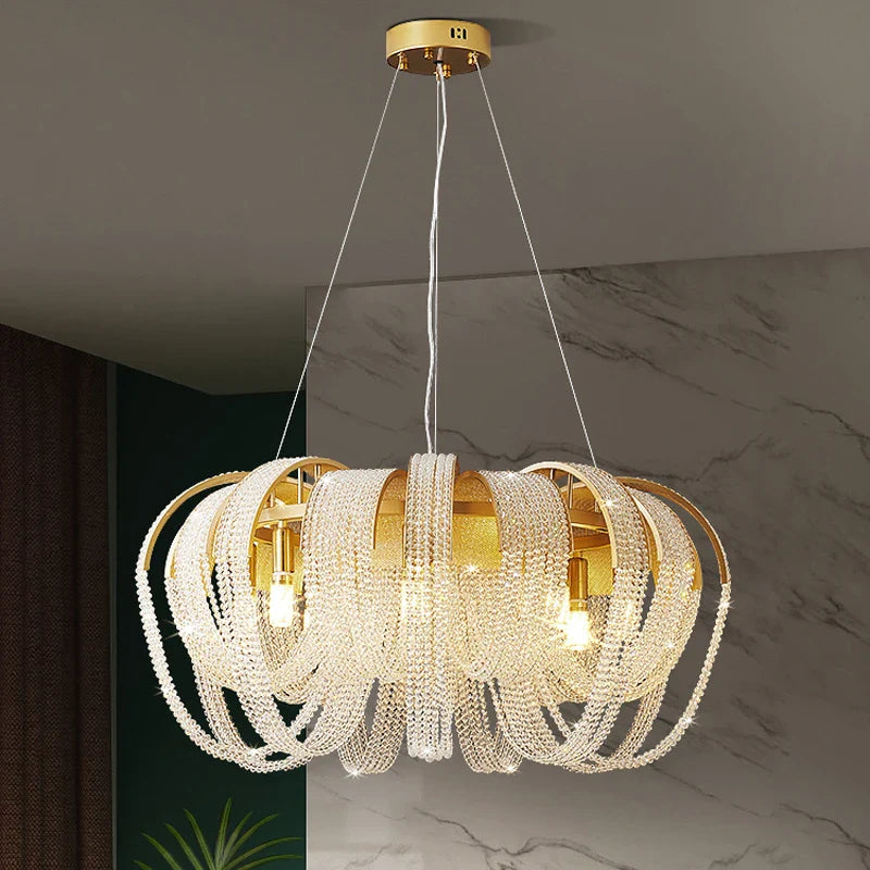 Sonnora Round Crystal Ceiling Chandelier
