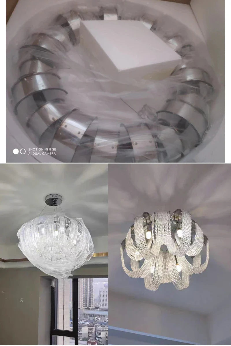 Sonnora Round Crystal Ceiling Chandelier