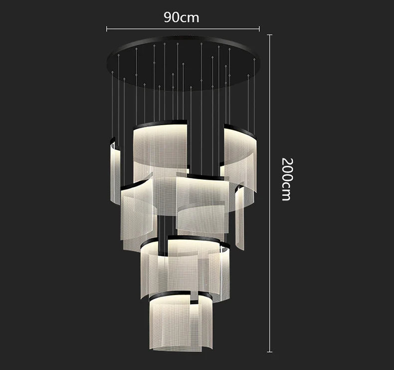 Karak Nordic home decor stair lamp hanging light chandelier