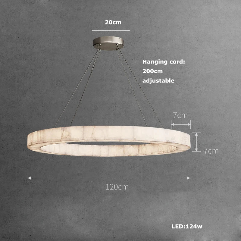 Kolia Marble Series Chrome Gold Dimmable LED Hanging Chandelier Lamps