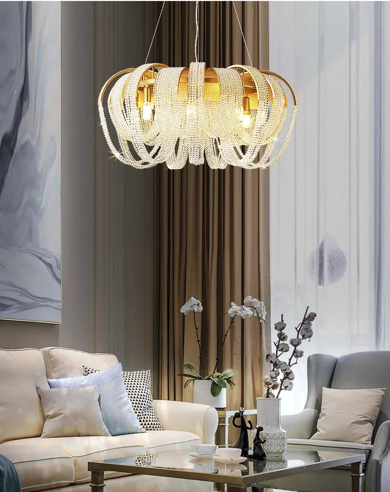 Sonnora Round Crystal Ceiling Chandelier