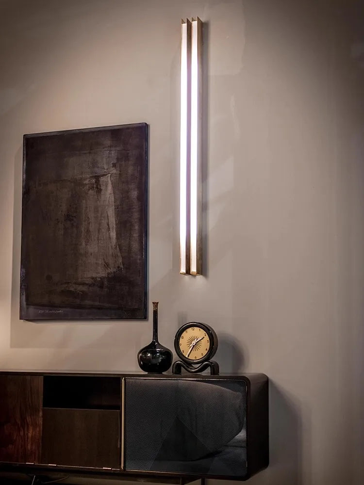 120-200cm Arandela Long Stainless Steel Brass Silver Indoor Wall Lamp