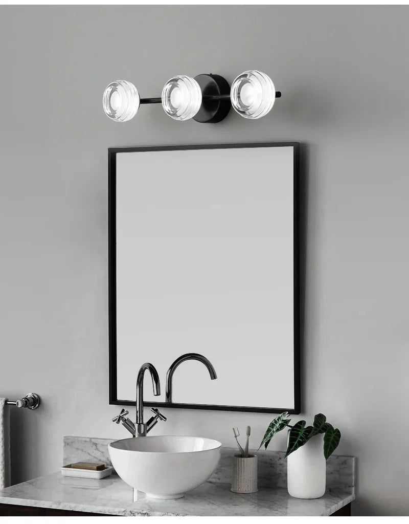IIS Lonne Modern Minimalist Copper Eye Protection Bedroom Black Wall Lamp