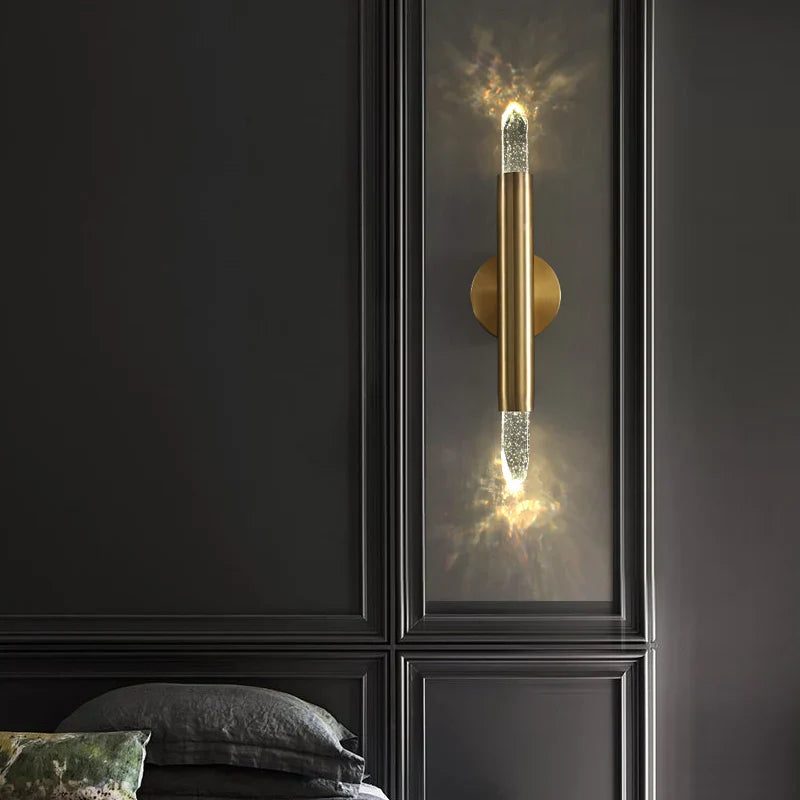 Ceiling / Wall Modern Gold Copper Indoor LED Decorative Crystal Aisle Light Corridor
