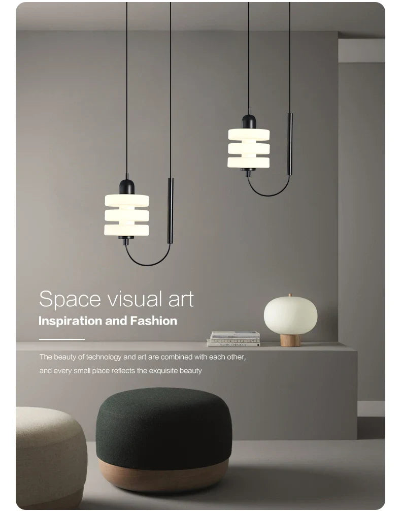 Junna Modern Adjustable Cable Black Pendant Lamps