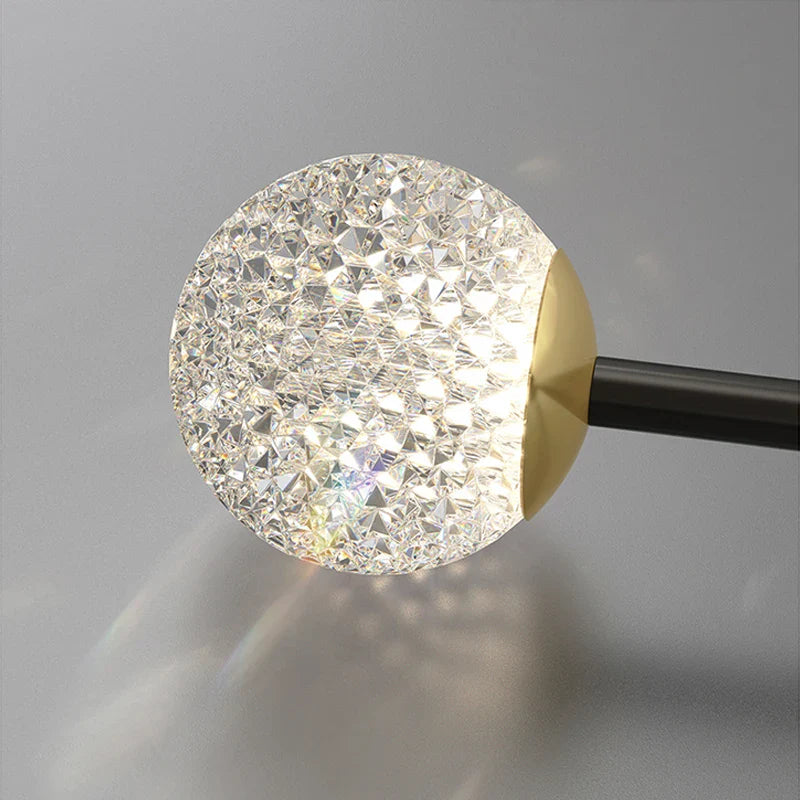 Nordic Ins Hanging Light Indoor LED Copper + Crystal Bedside Light