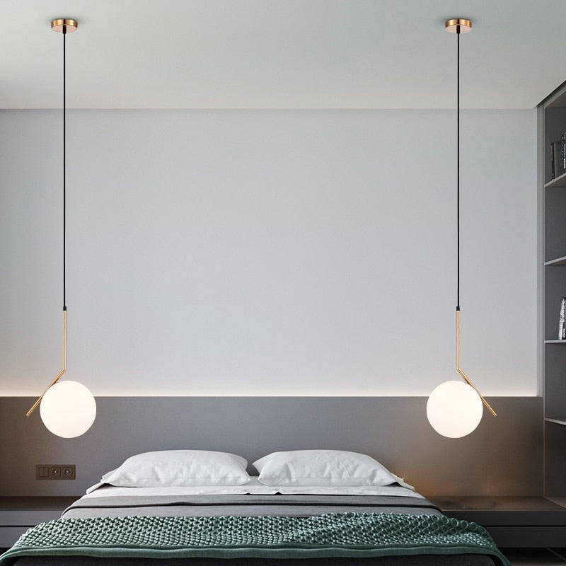 Bhuri - Modern LED glass ball pendant light
