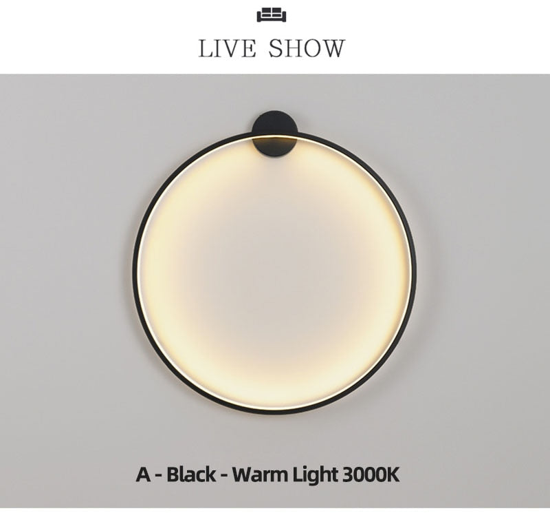 LON Rounded - Circle Background Decoration USB Wall Lamps