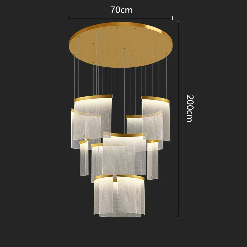 Karak Nordic home decor stair lamp hanging light chandelier