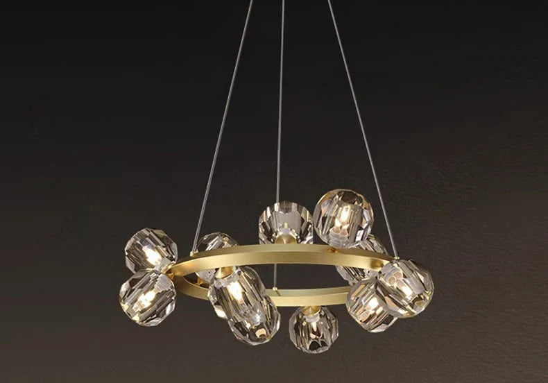 Joranai Ring luxury K9 crystal home Decoration Pendant lights