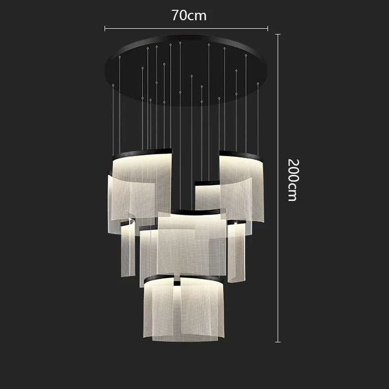 Karak Nordic home decor stair lamp hanging light chandelier