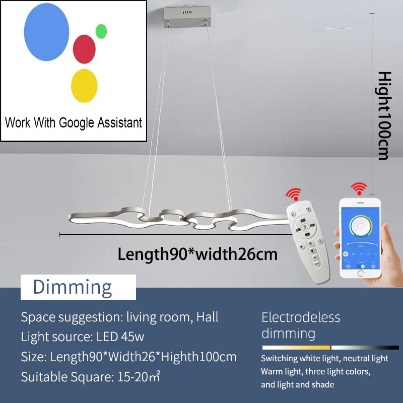 NEO The Curly Smart Home Alexa Google Home Modern LED Pendant Lights