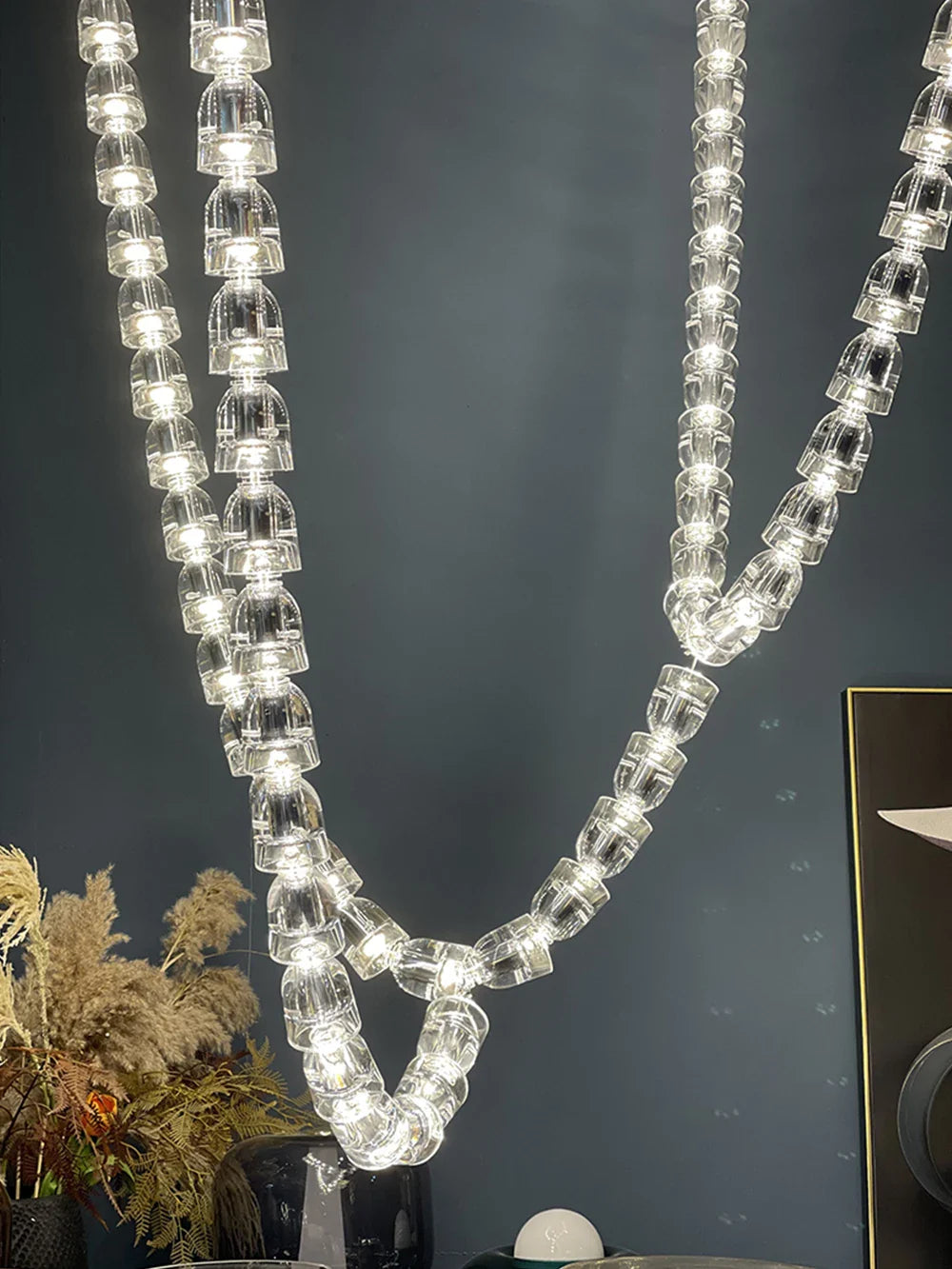 KONGA Necklace Luxury LED Pendant Lights Post-Modern Chandeliers Staircase Hotel Villa