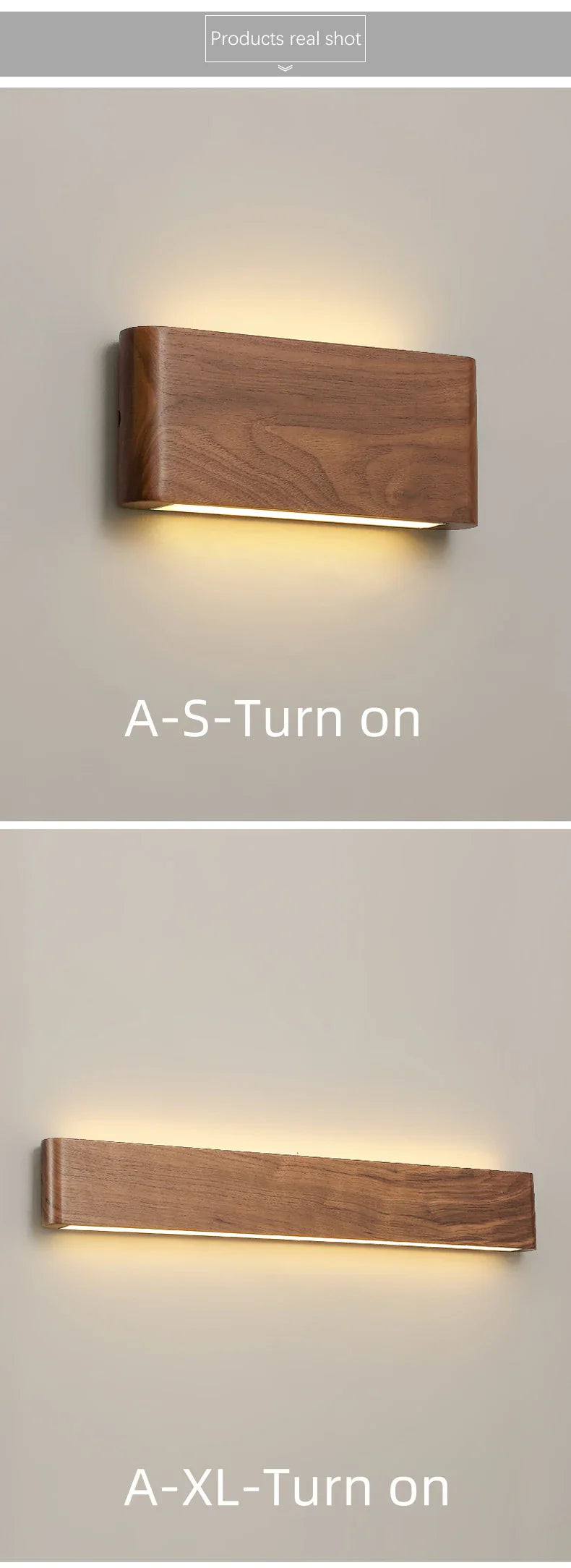 BTM Lenus - Modern Walnut Wood Wall Lamp
