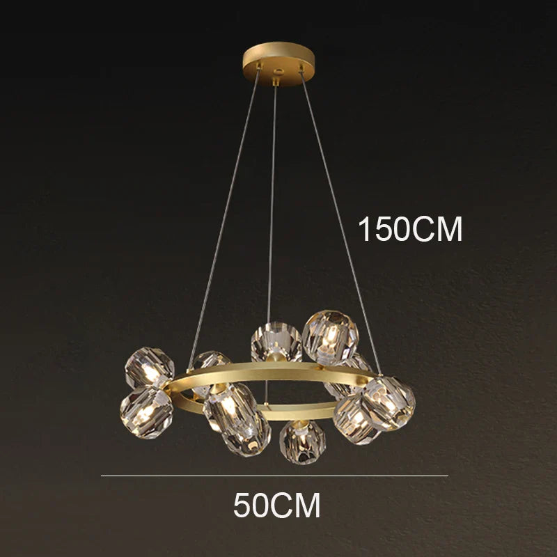 Joranai Ring luxury K9 crystal home Decoration Pendant lights