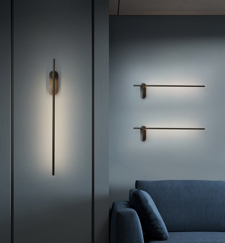 IIS Moment - Modern LED Indoor Wall Lights Copper Long Flush Mount