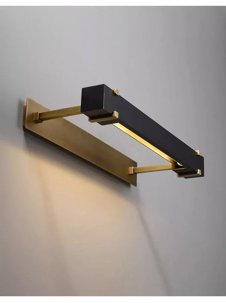 All Copper Mirror Headlights High-End Minimalist Retro Bathroom Lighting Fixtures