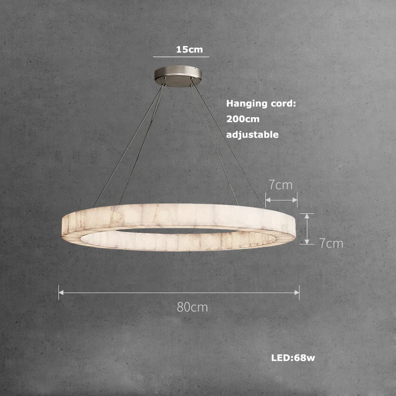 Kolia Marble Series Chrome Gold Dimmable LED Hanging Chandelier Lamps