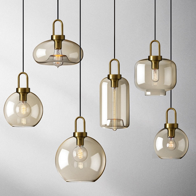 Judge - Nordic Glass Pendant Light Modern loft hanging lustre
