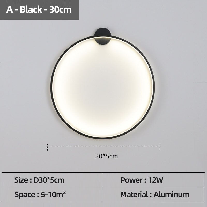 LON Rounded - Circle Background Decoration USB Wall Lamps