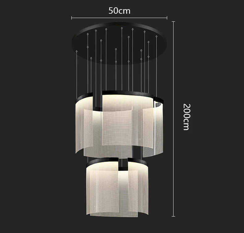 Karak Nordic home decor stair lamp hanging light chandelier